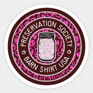 Preservation Society - Pink - Barn Shirt USA Sticker